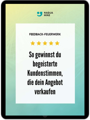 Mockup vom Kundenstimmen-Guide auf ipad