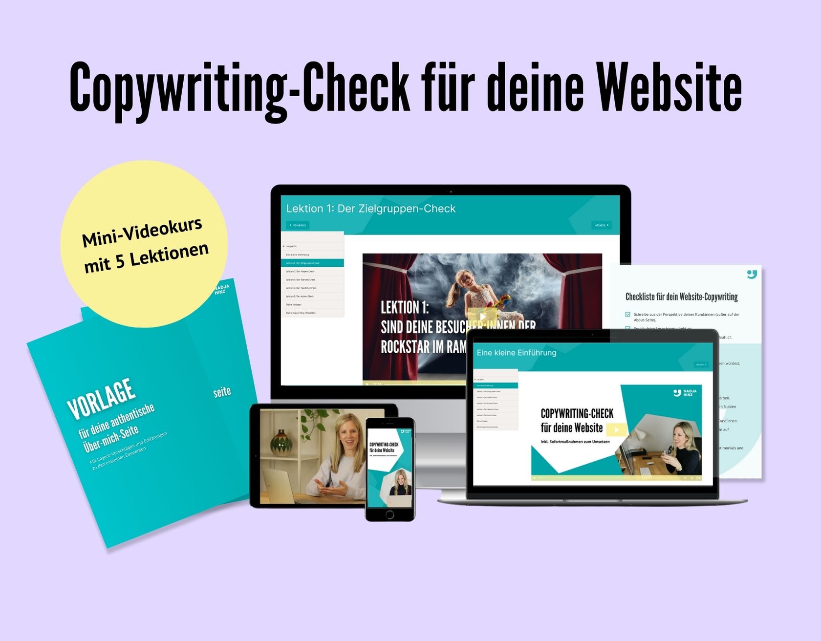 Mockup vom CopyCheck zum Website überarbeiten.